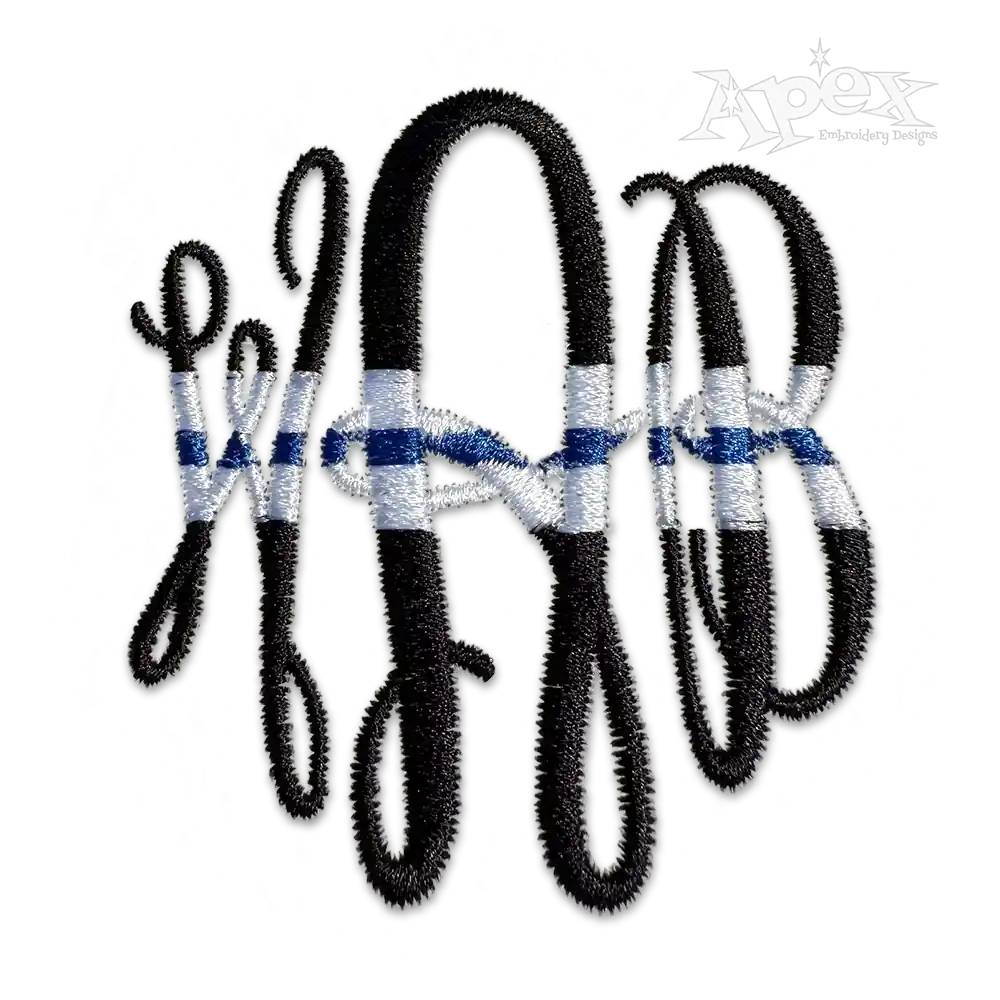 Nurse Royal Circle Monogram Embroidery Font