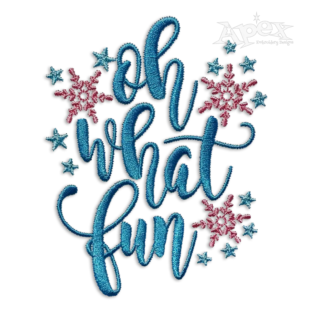 Oh What Fun Christmas Word Art Machine Embroidery Designs