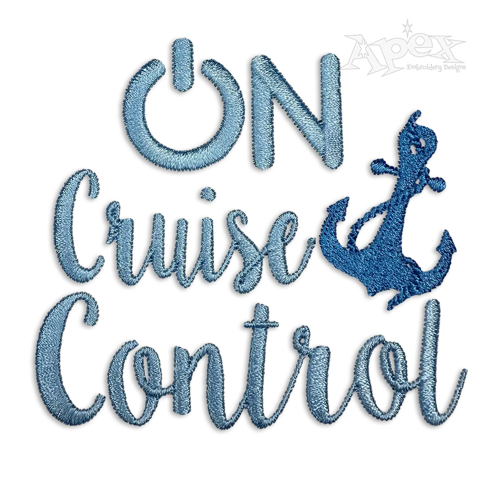 On Cruise Control On Ship Machine Embroidery Design