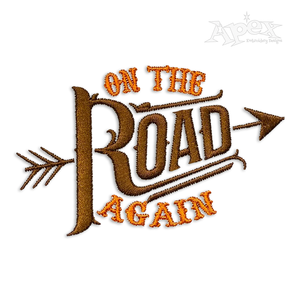 On The Road Again Machine Embroidery Design by Apex