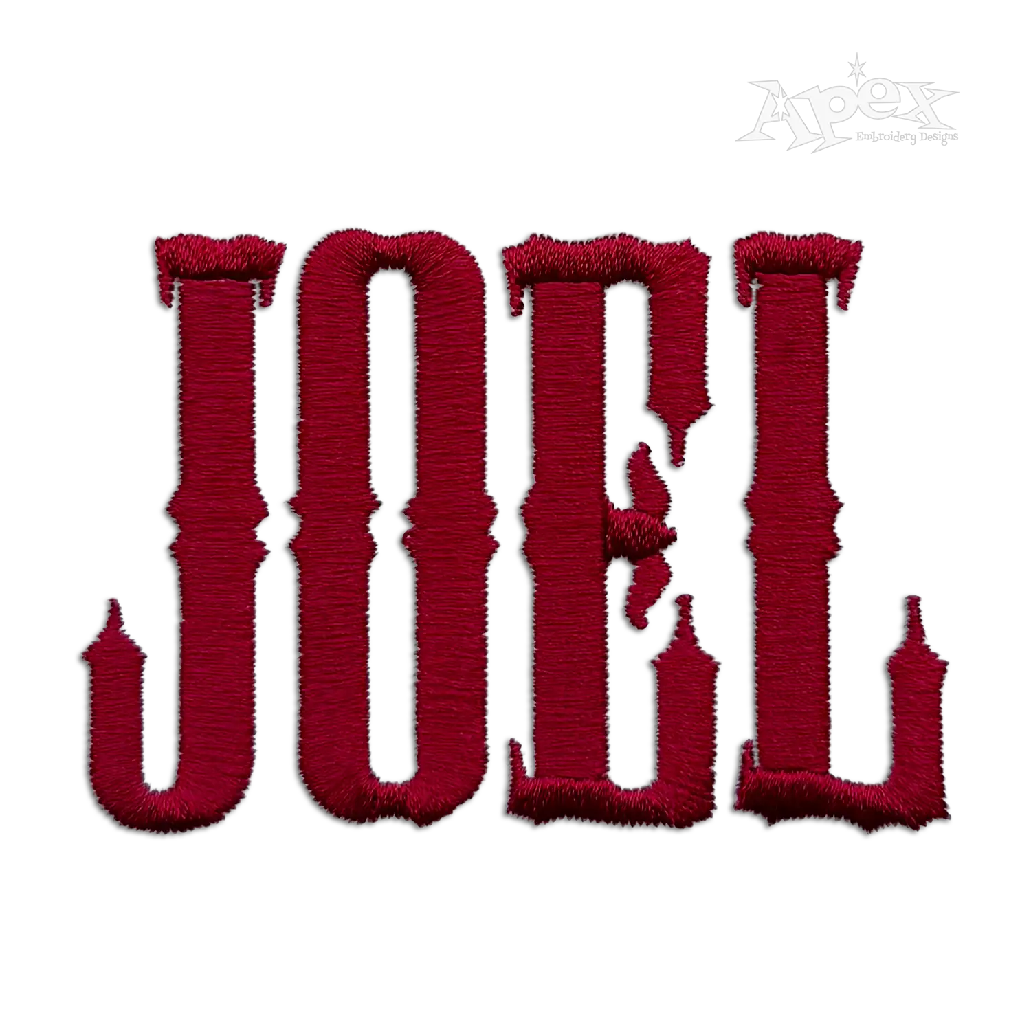 Outlaw Western Embroidery Font Joel
