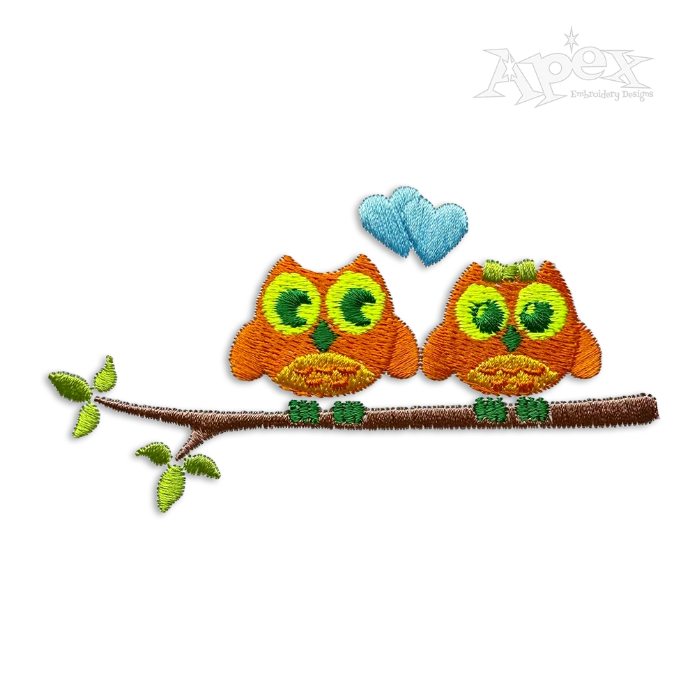 Owl Always Love You Couple Machine Embroidery Design | Apex
