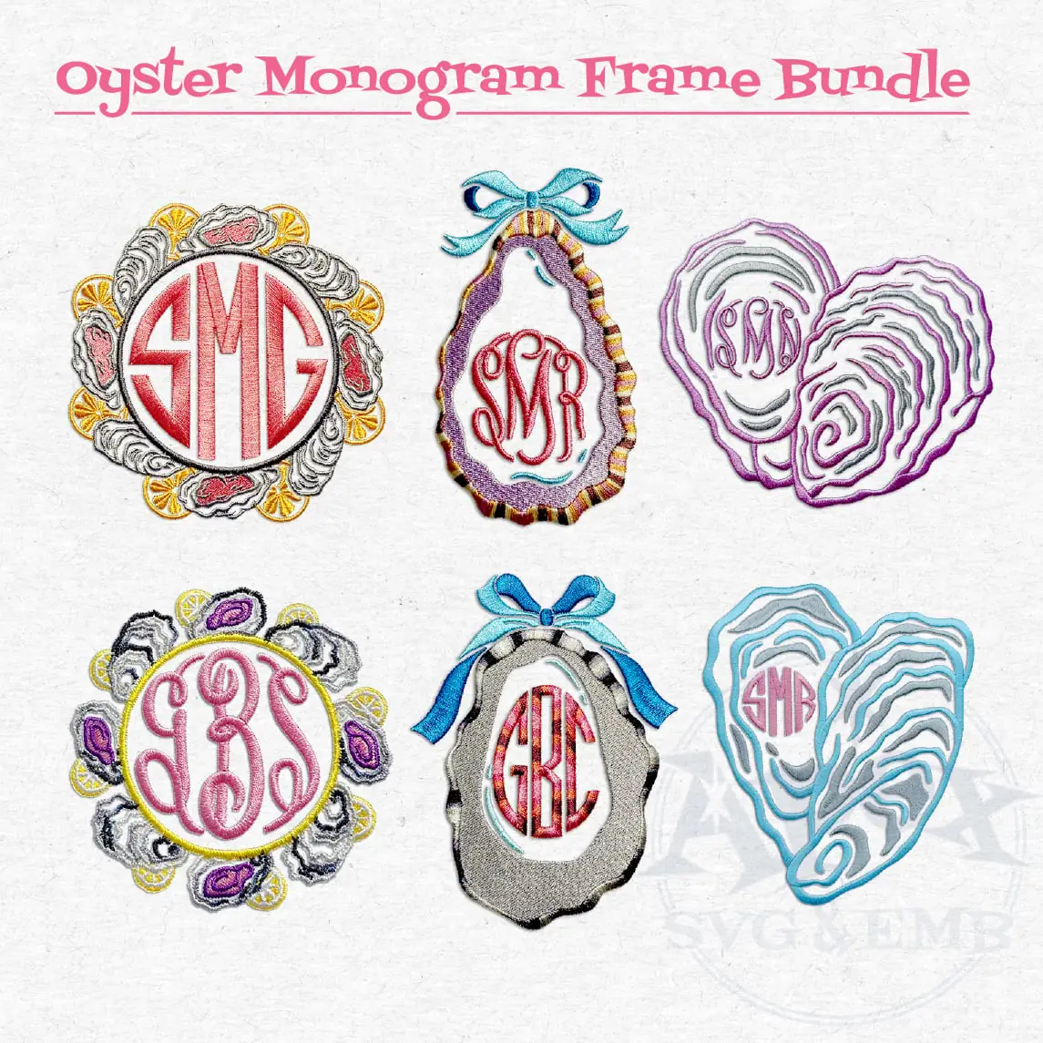 Oyster Monogram Frame Bundle