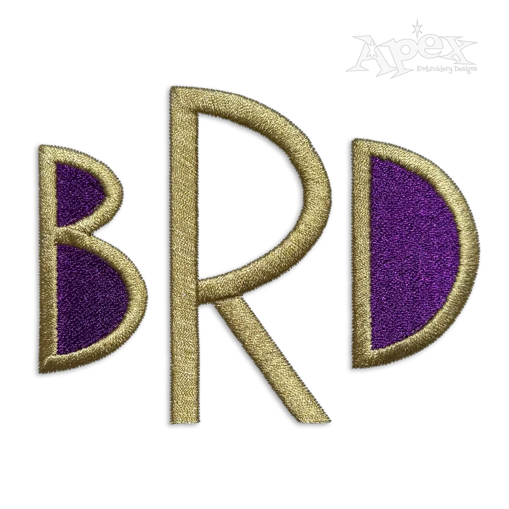 Parsion Machine Embroidery Font - Apex Designs Letters