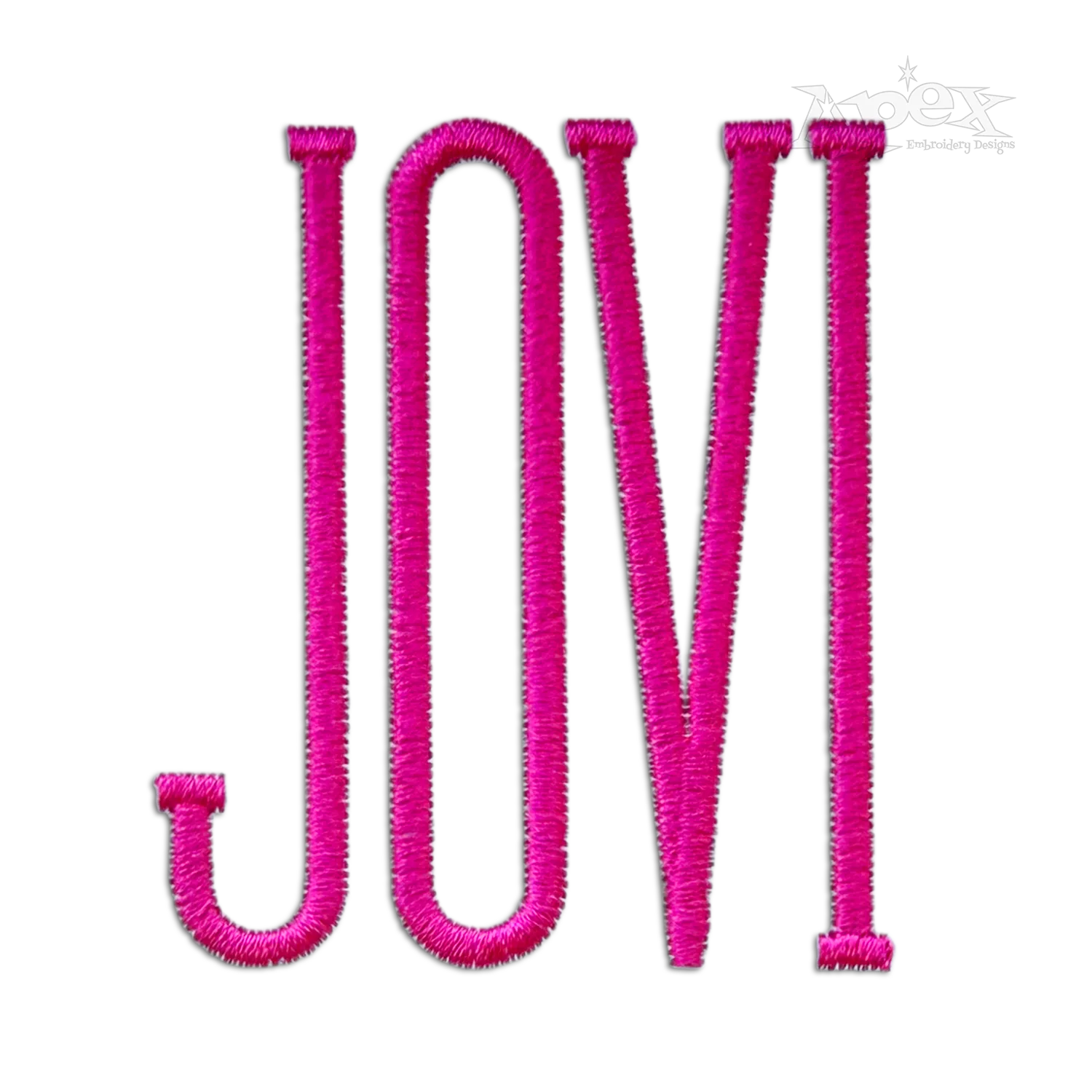 Parkland Embroidery Font Set sample name