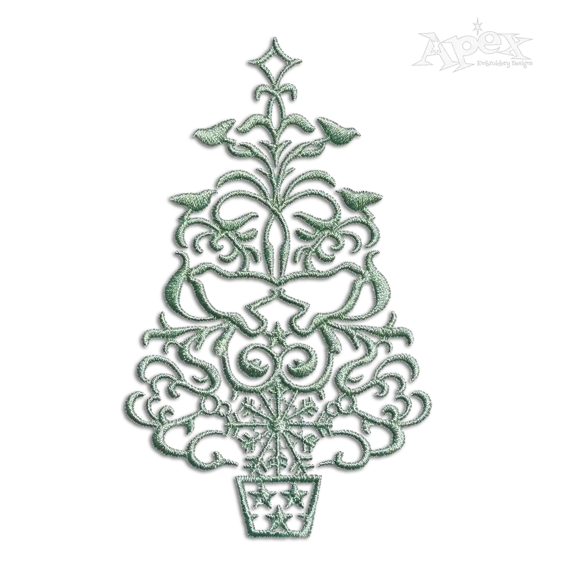Peace Christmas Tree Machine Embroidery Designs by Apex