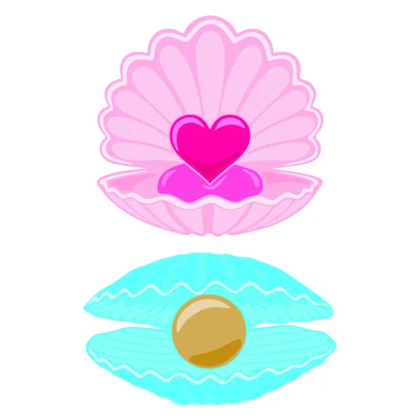 Pearl Sea Shell SVG Cuttable Design