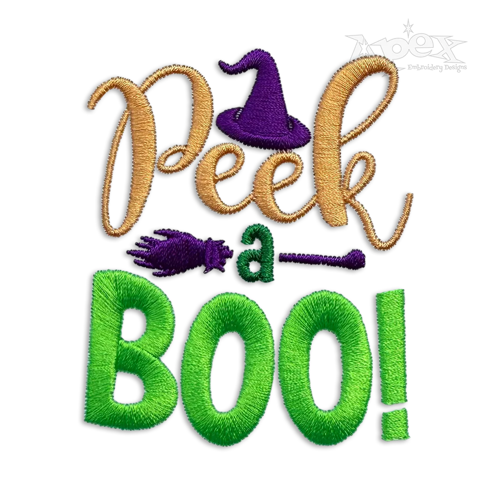 Peek a Boo Halloween Machine Embroidery Design by Apex