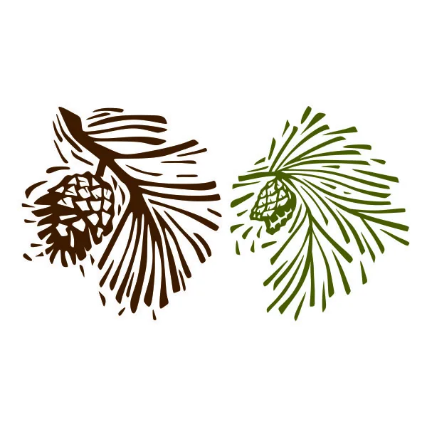 Pine Branch SVG Cuttable Design