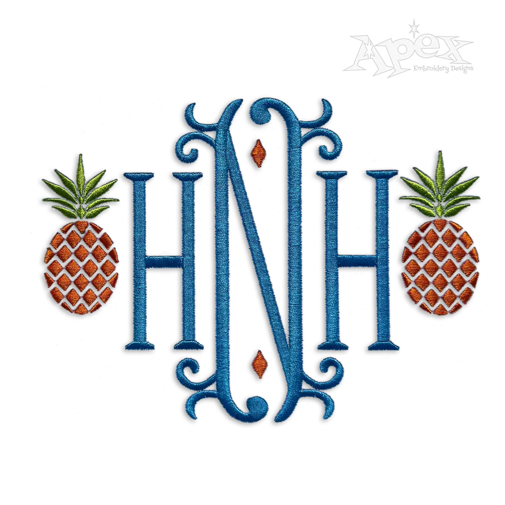 Pineapple Machine Embroidery Design by Apex