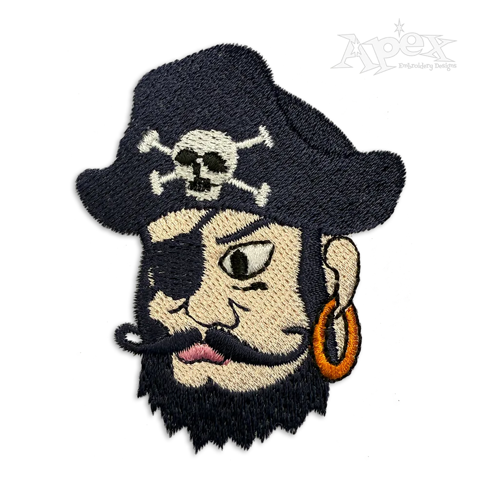 Pirate Machine Embroidery Design by Apex