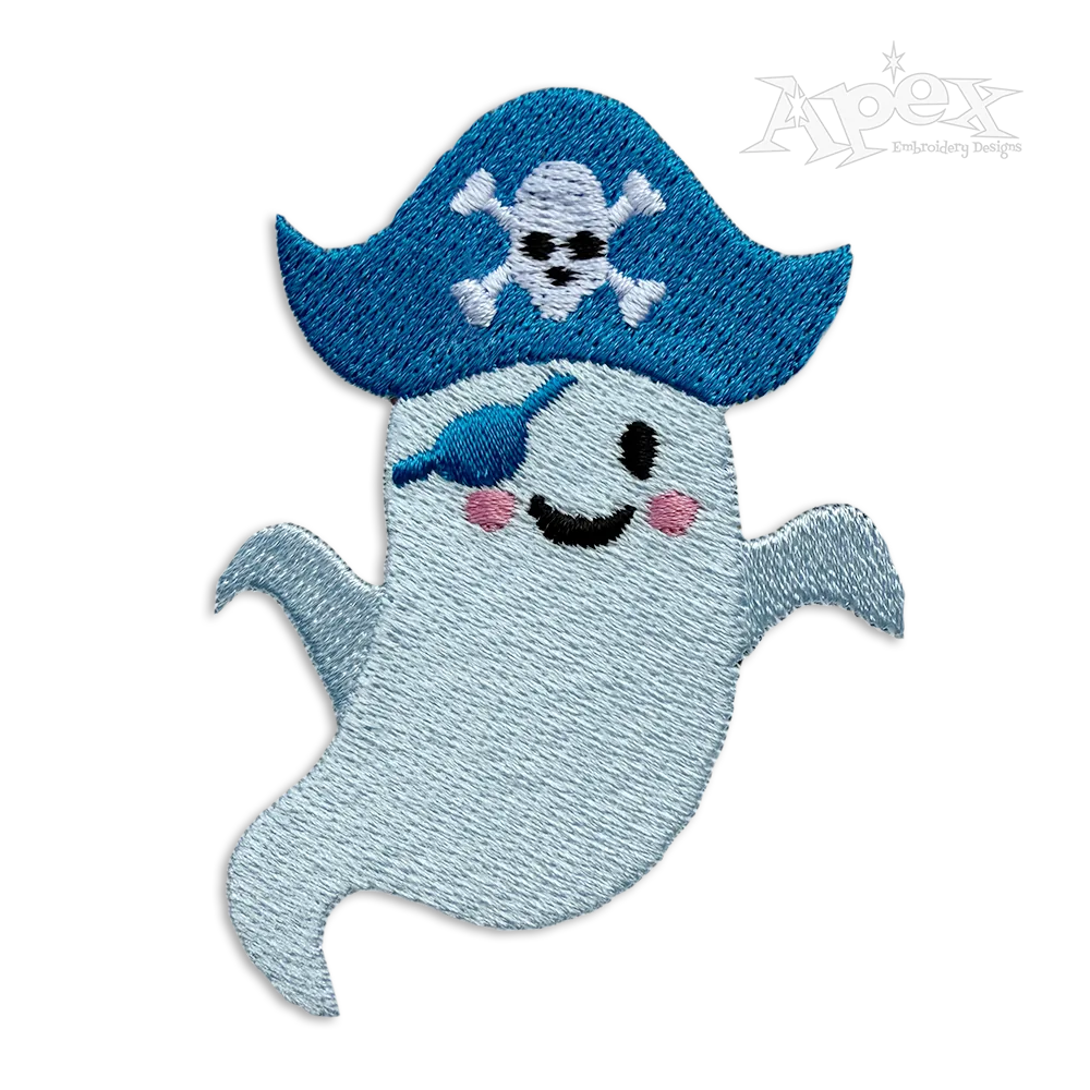 Pirate Ghost Halloween Machine Embroidery Design by Apex