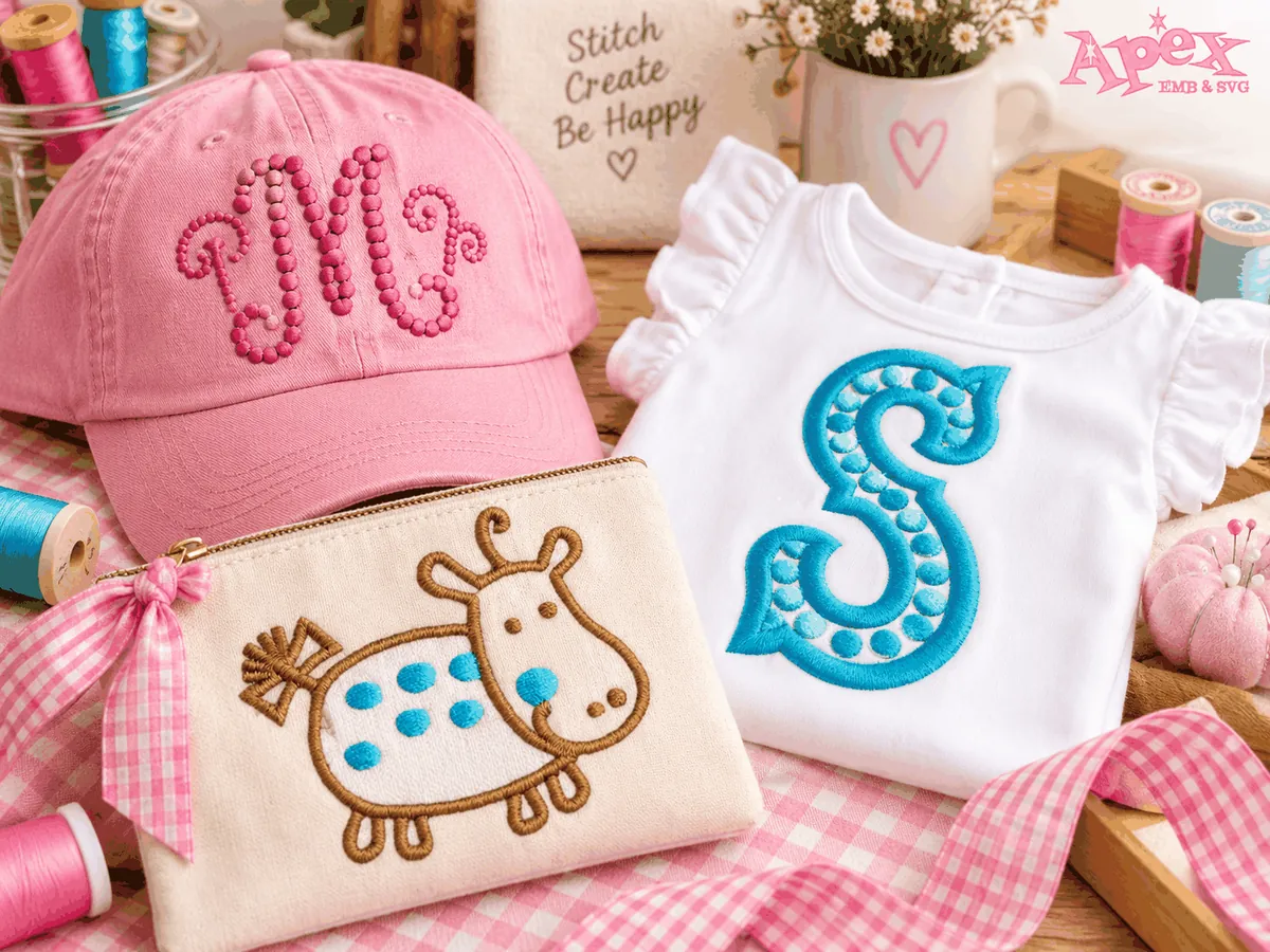 Polka Dot Applique Embroidery Project Ideas