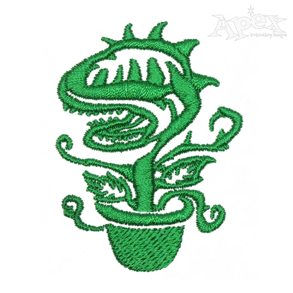 Predatory Plant Embroidery Design