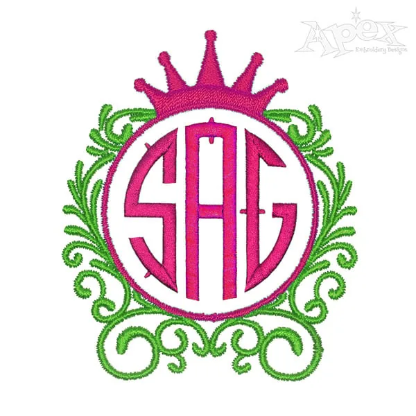Crown Embroidery Frame Design