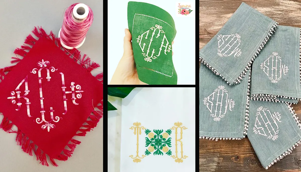 Projects with Bamboo Monogram Font