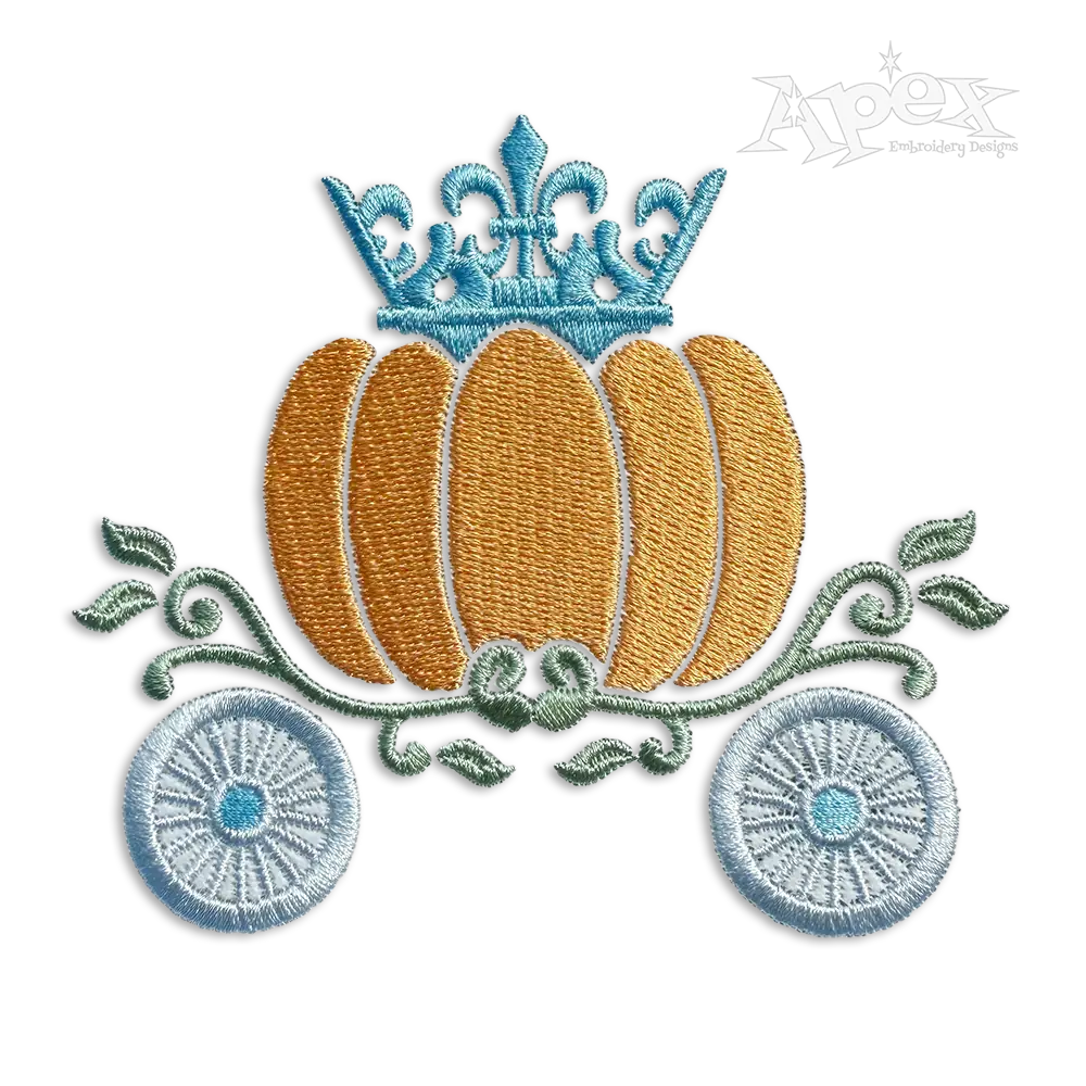 Cinderella Pumpkin Carriage Machine Embroidery Design by Apex