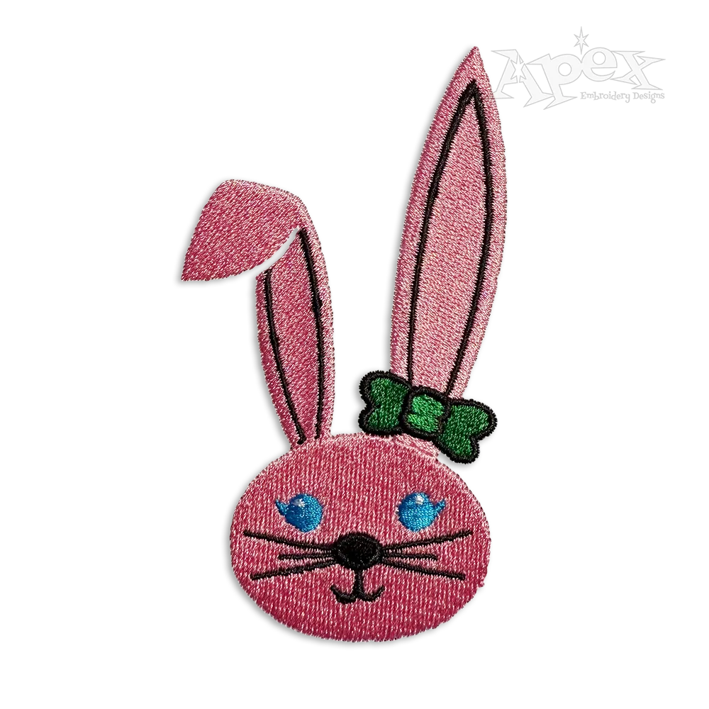 Bunny Rabbit Bow Machine Machine Embroidery Design