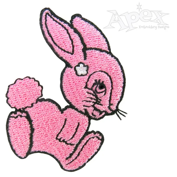 Rabbit Retro Embroidery Design