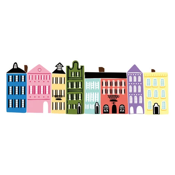 Rainbow Row SVG Cuttable Design
