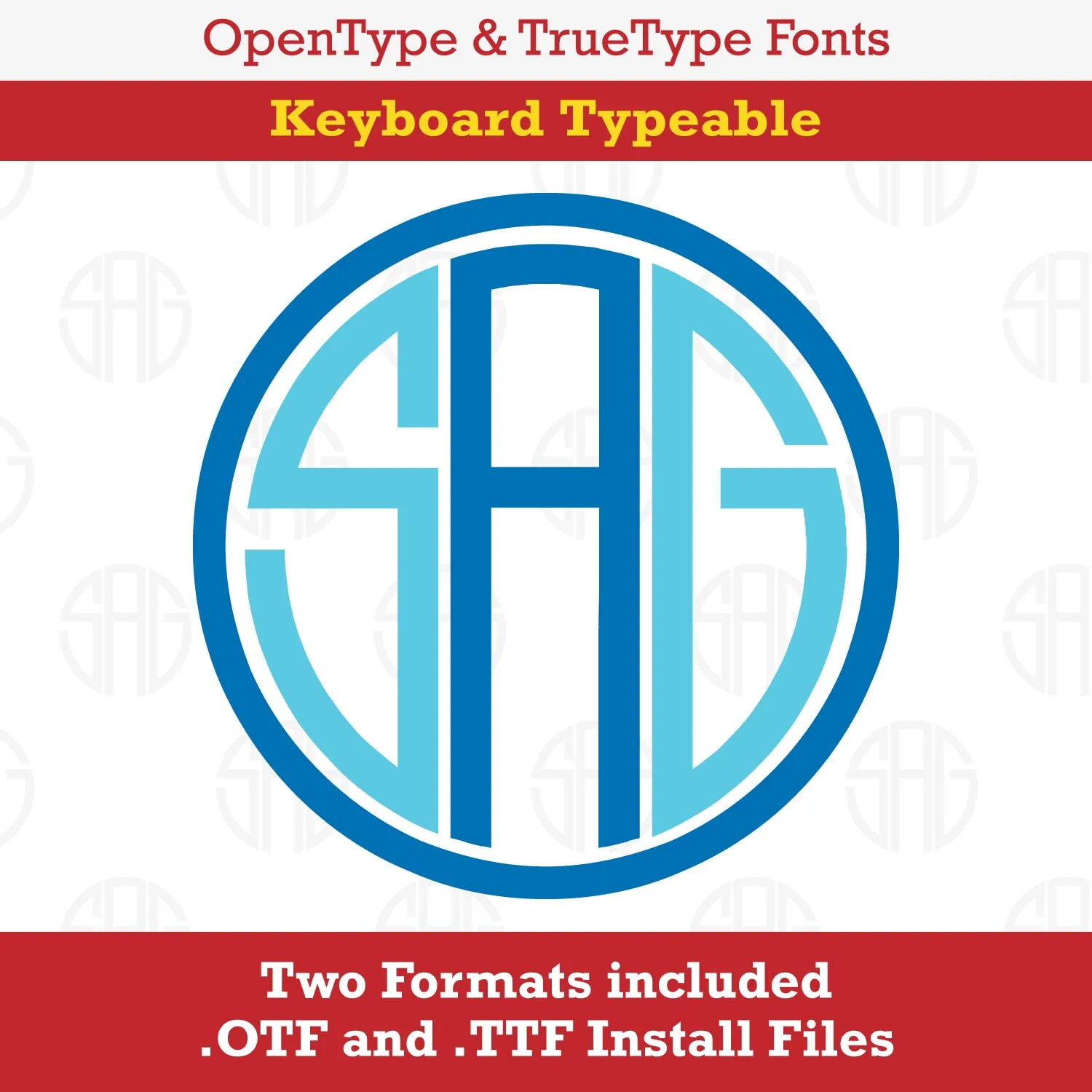 Raleigh Round Monogram TrueType Font