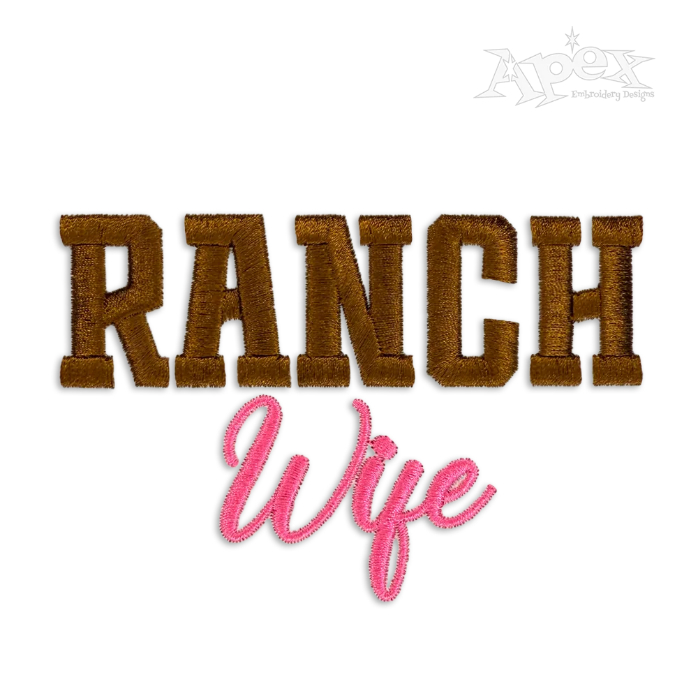 Ranch Wife Farmer Farm Life Machine Embroidery Design by Apex