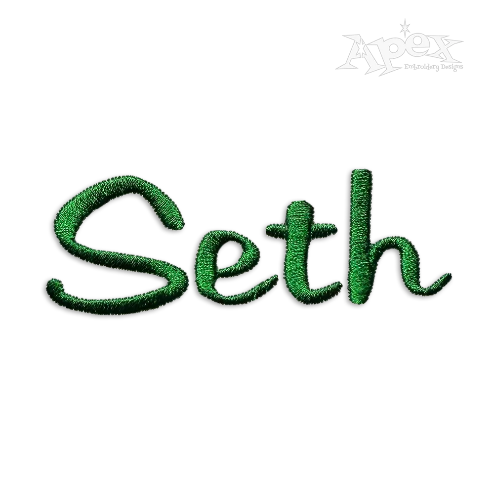 Ray Script Machine Embroidery Font by Apex Design Letters