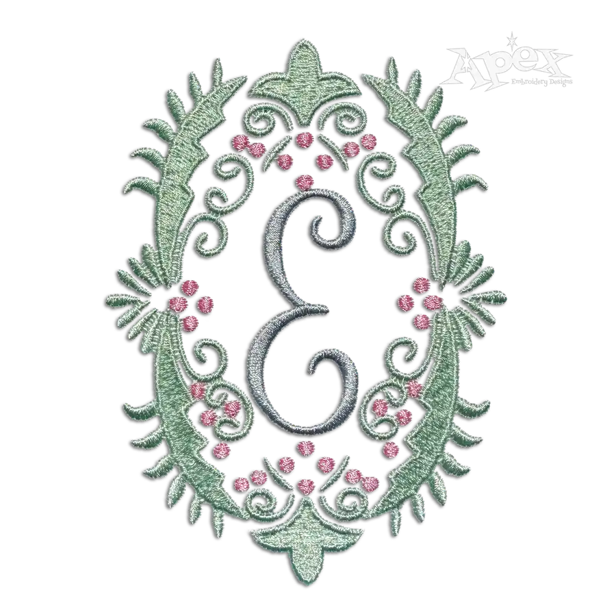Retro Flourish Machine Monogram Embroidery Frames by Apex