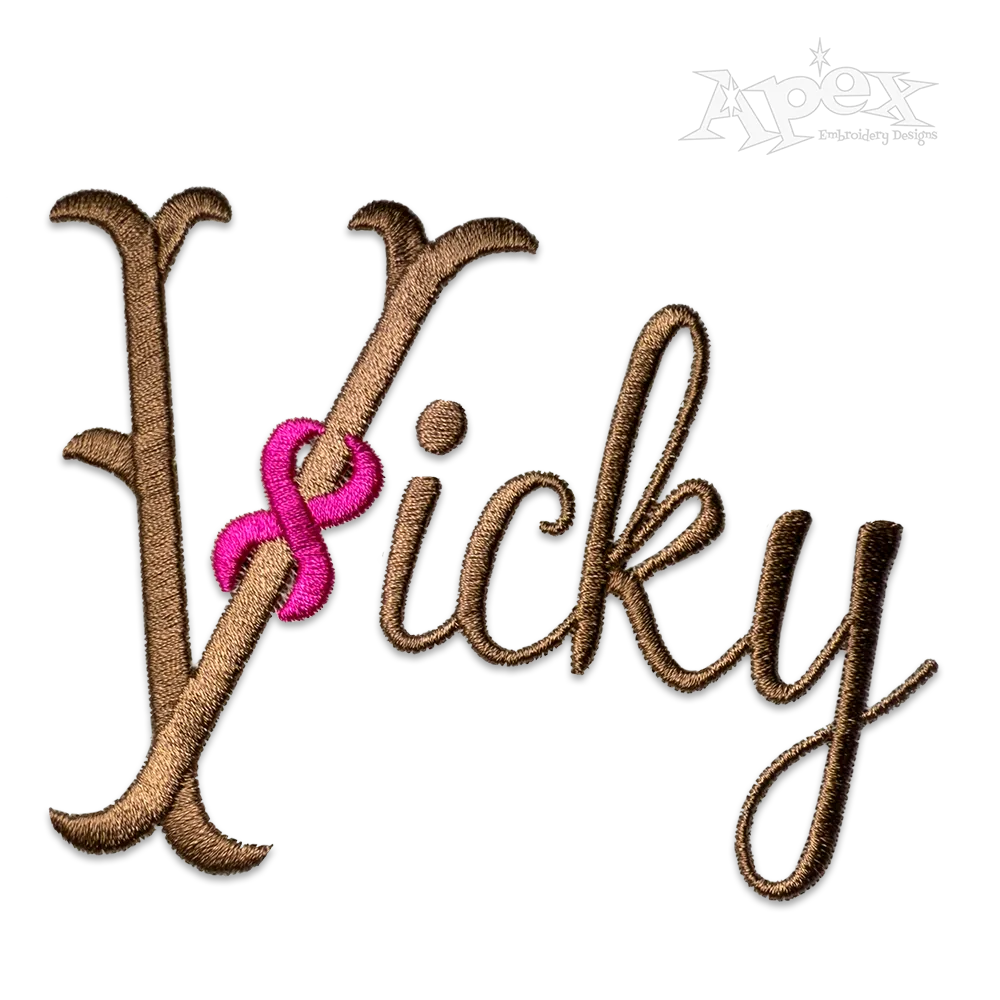 Ribbon Large Machine Embroidery Fonts
