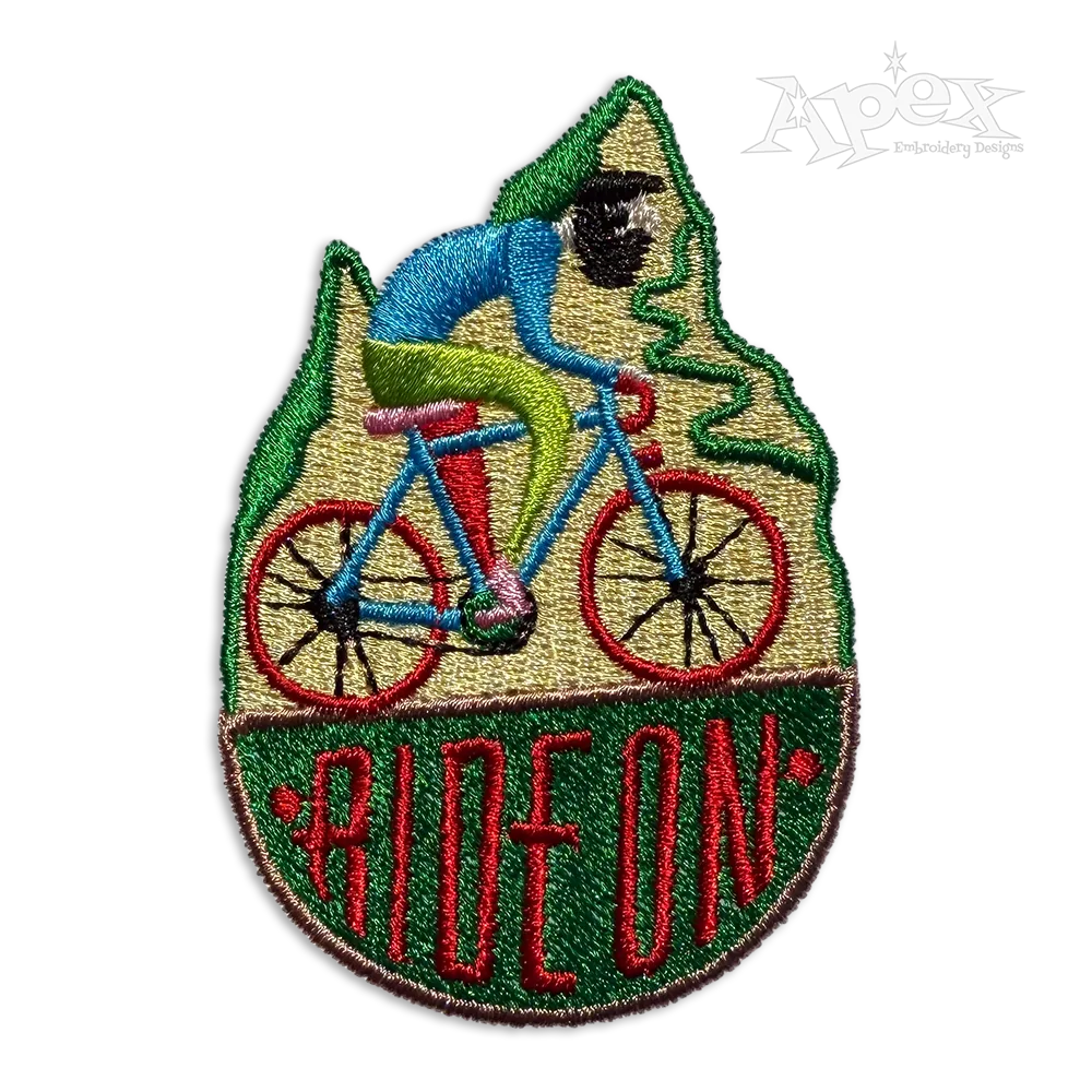 Ride On Cycling Bike Bicycling Machine Embroidery Designs