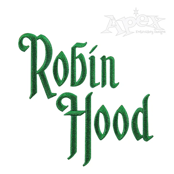Robin Hood Embroidery Font