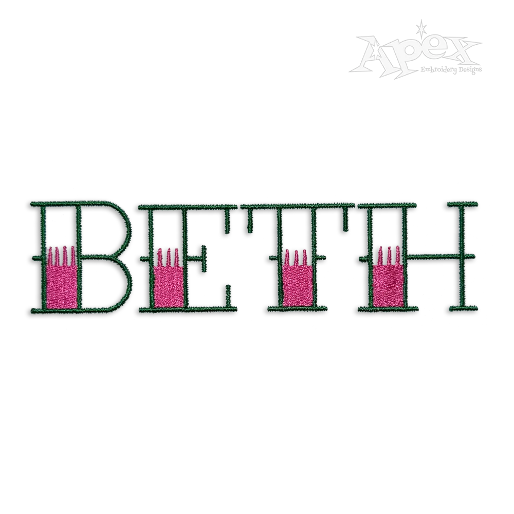 Rockabilly Machine Embroidery Fonts by Apex