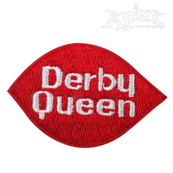 Roller Derby Queen Embroidery Design
