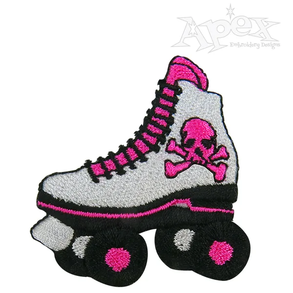 Roller Skate High Tops Embroidery Design
