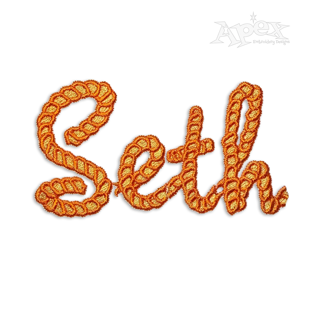 Rope Machine Machine Embroidery Font Apex Designs