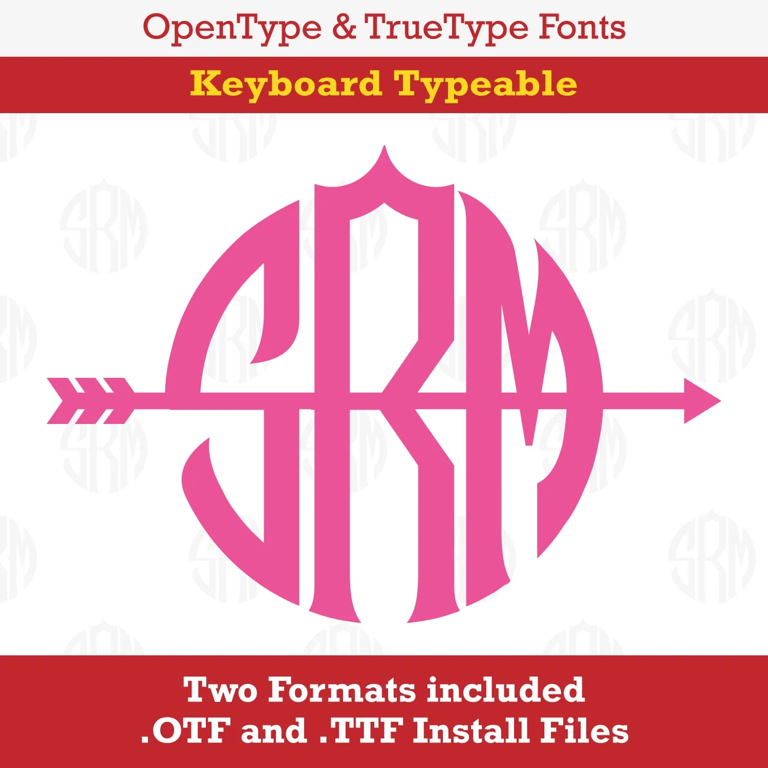 Rosie Arrow Monogram TrueType Font