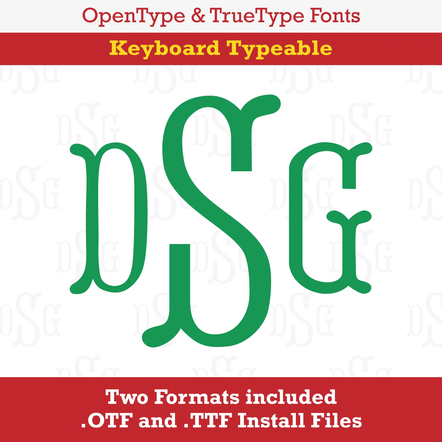 Round Circle Fishtail Monogram TrueType Font