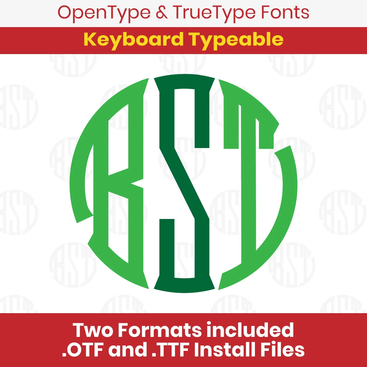 Round Tail Monogram TrueType Font