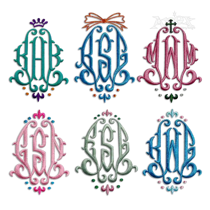 Royal Fleur Bow Tie Machine Embroidery Design by Apex Designs Digitizing