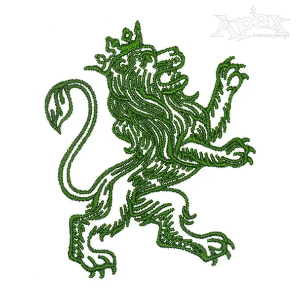 Royal Lion Embroidery Design