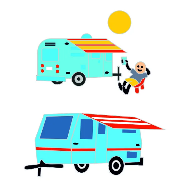 RV Trailer SVG Cuttable Design