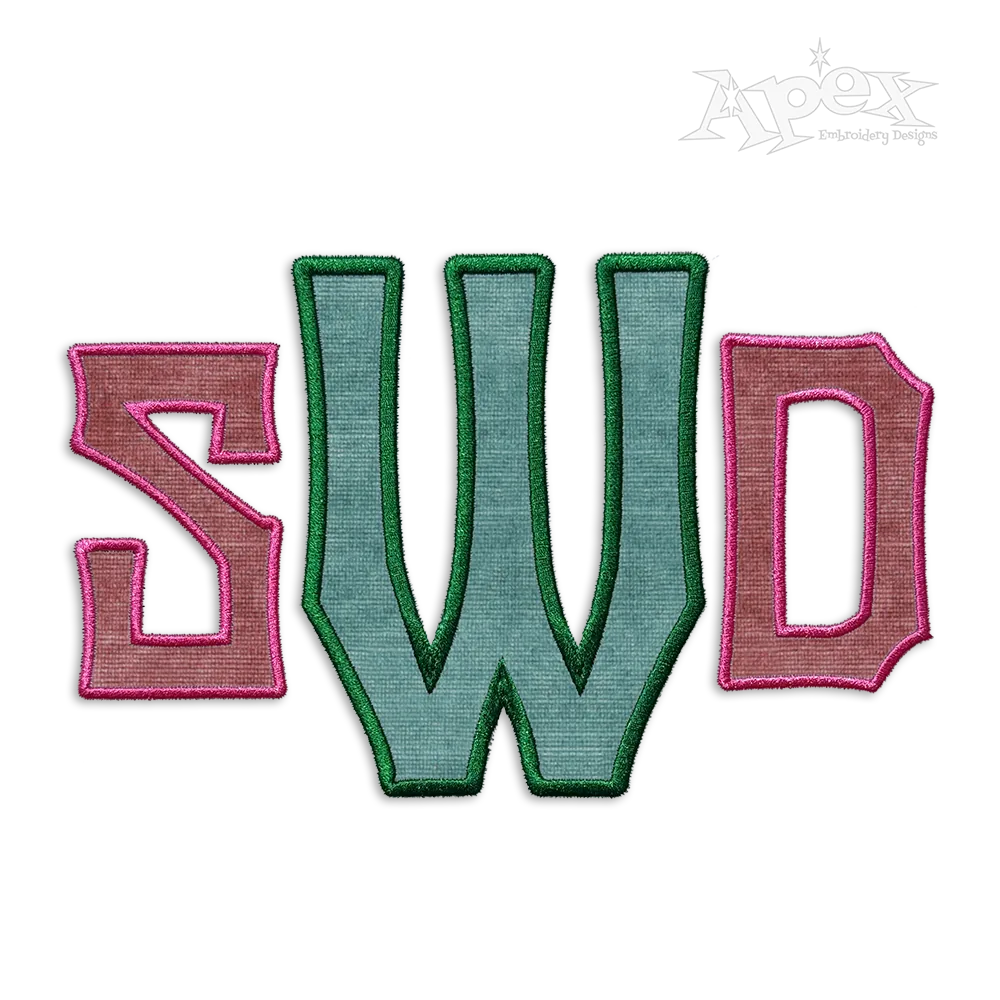 Sagano Grove Applique Machine Embroidery Fonts Letters