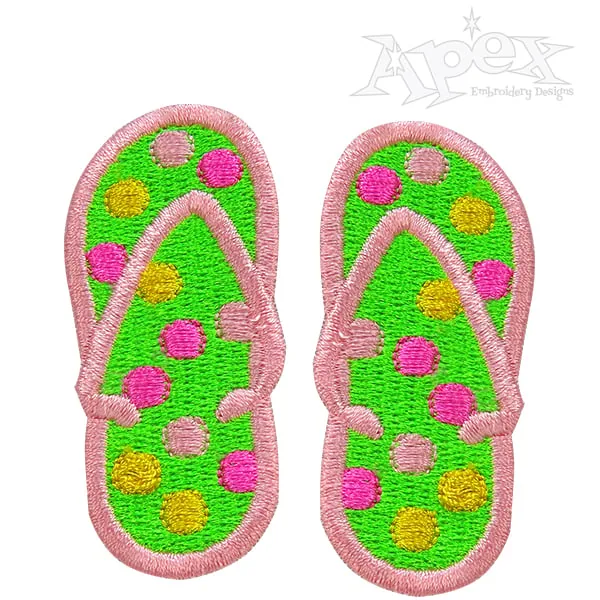 Sandals Beach Polka Dot Embroidery Design