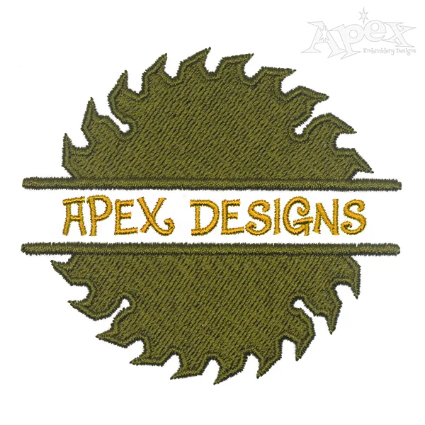 Saw Split Frame Embroidery Design