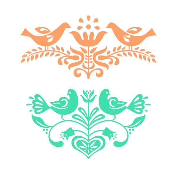 Scandinavian Birds SVG Cuttable Design