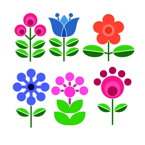 Scandinavian Flower Pack SVG Cuttable Design