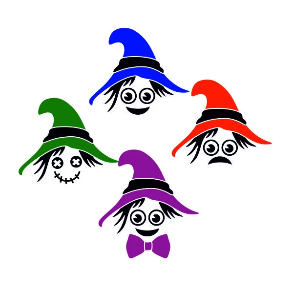 Scarecrow Face Pack SVG Cuttable Design