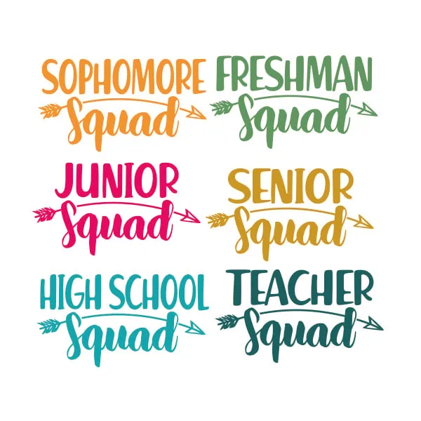 School Grade Teacher Squad SVG Cuttable Design