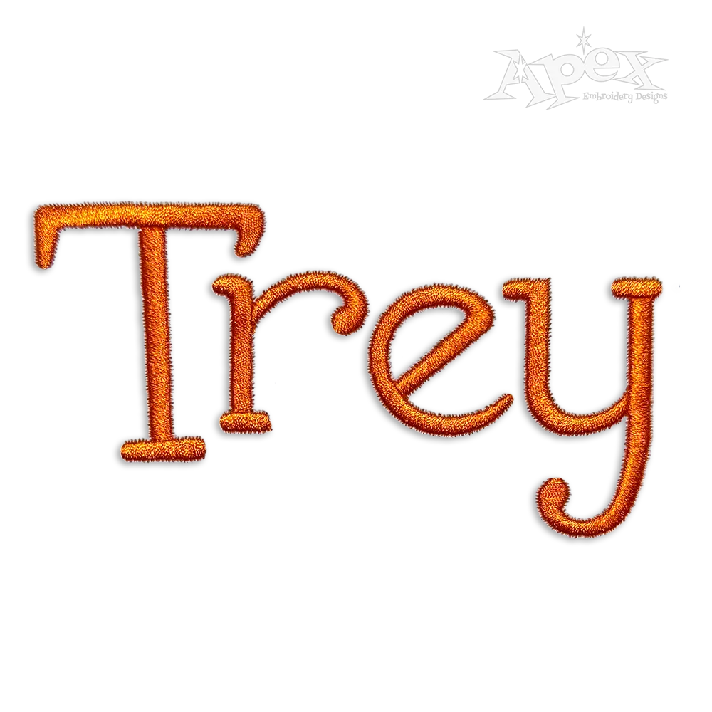 School Kids 5th Grade Machine Embroidery Font - Apex