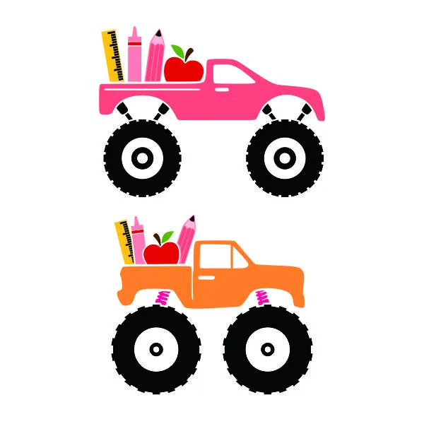 School Monster Car SVG Cuttable Design